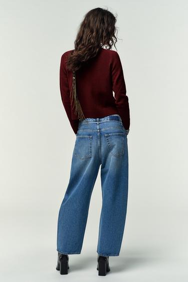 JEAN Z1975 BARREL TAILLE MOYENNE - Bleu moyen de Zara - Image 3