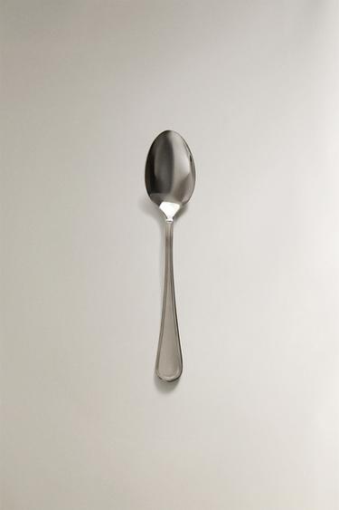 SHINY STEEL DESSERT SPOON - Steel by Zara