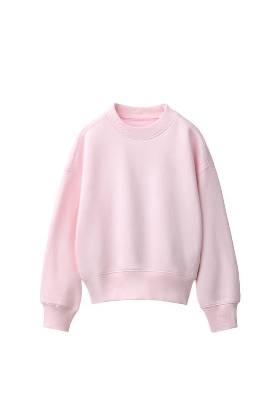 Zara PLAIN JOGGING SWEATSHIRT - Pink - Image 0