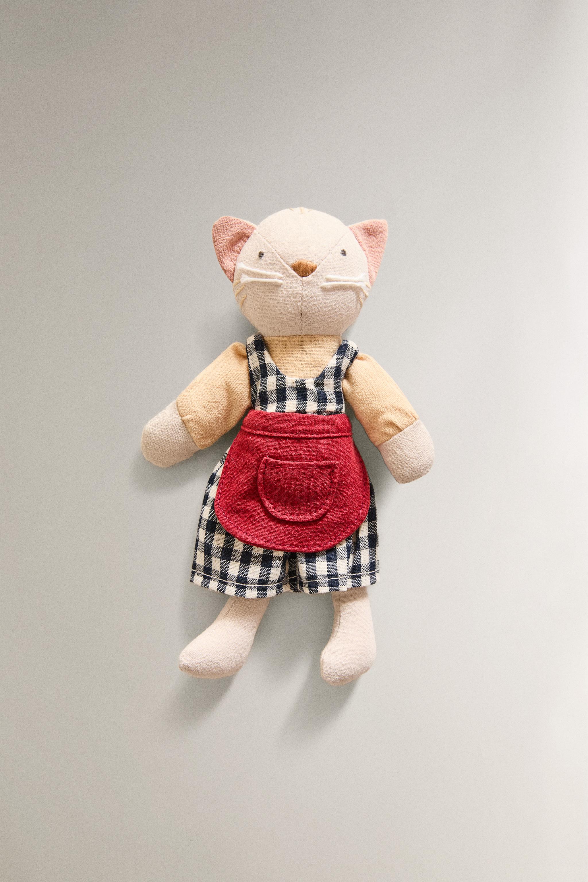 KIDS' CAT FAMILY PLUSH TOYS SET (SET OF 3) — Multicolored