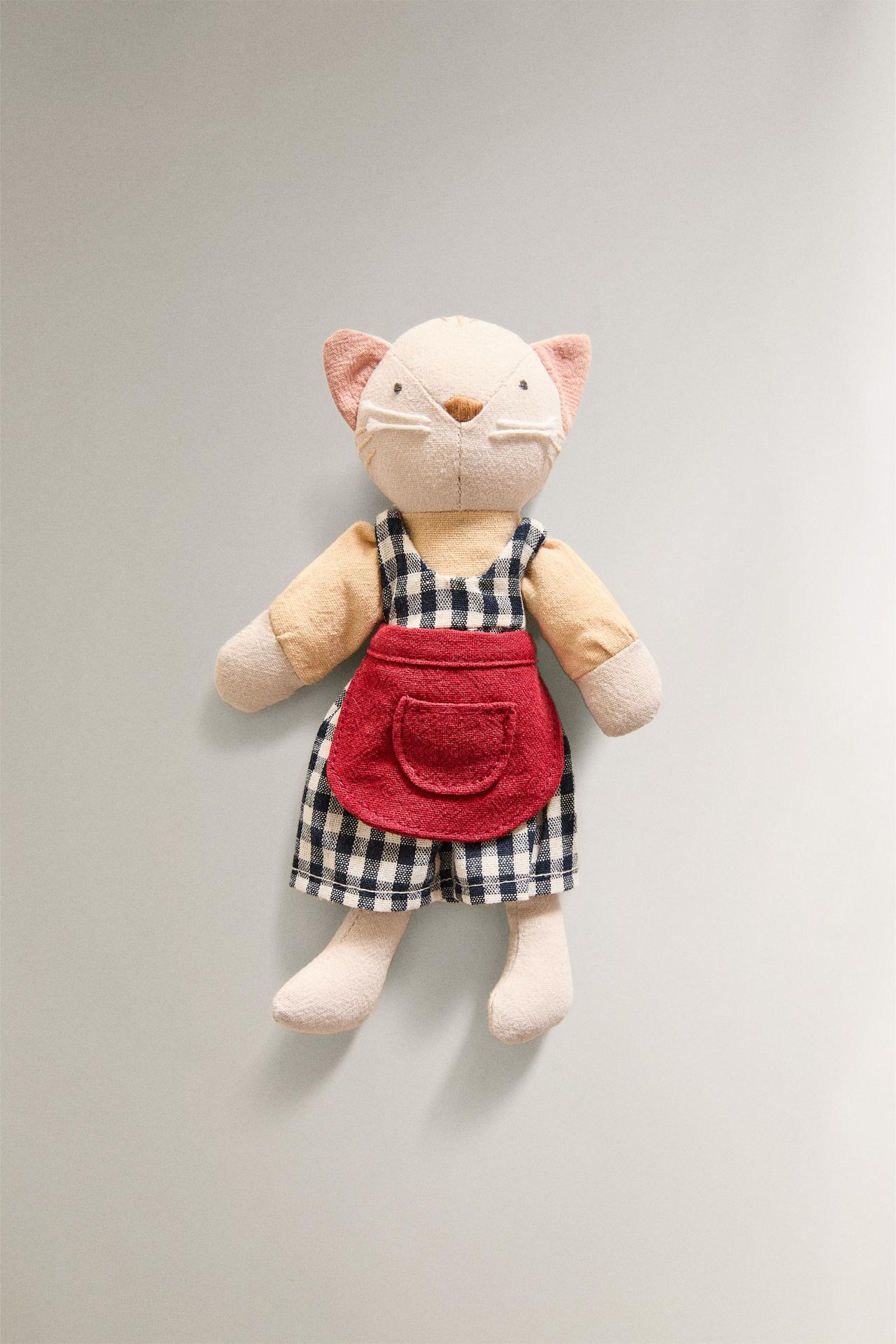 KIDS' CAT FAMILY PLUSH TOYS SET (SET OF 3) — Multicolored
