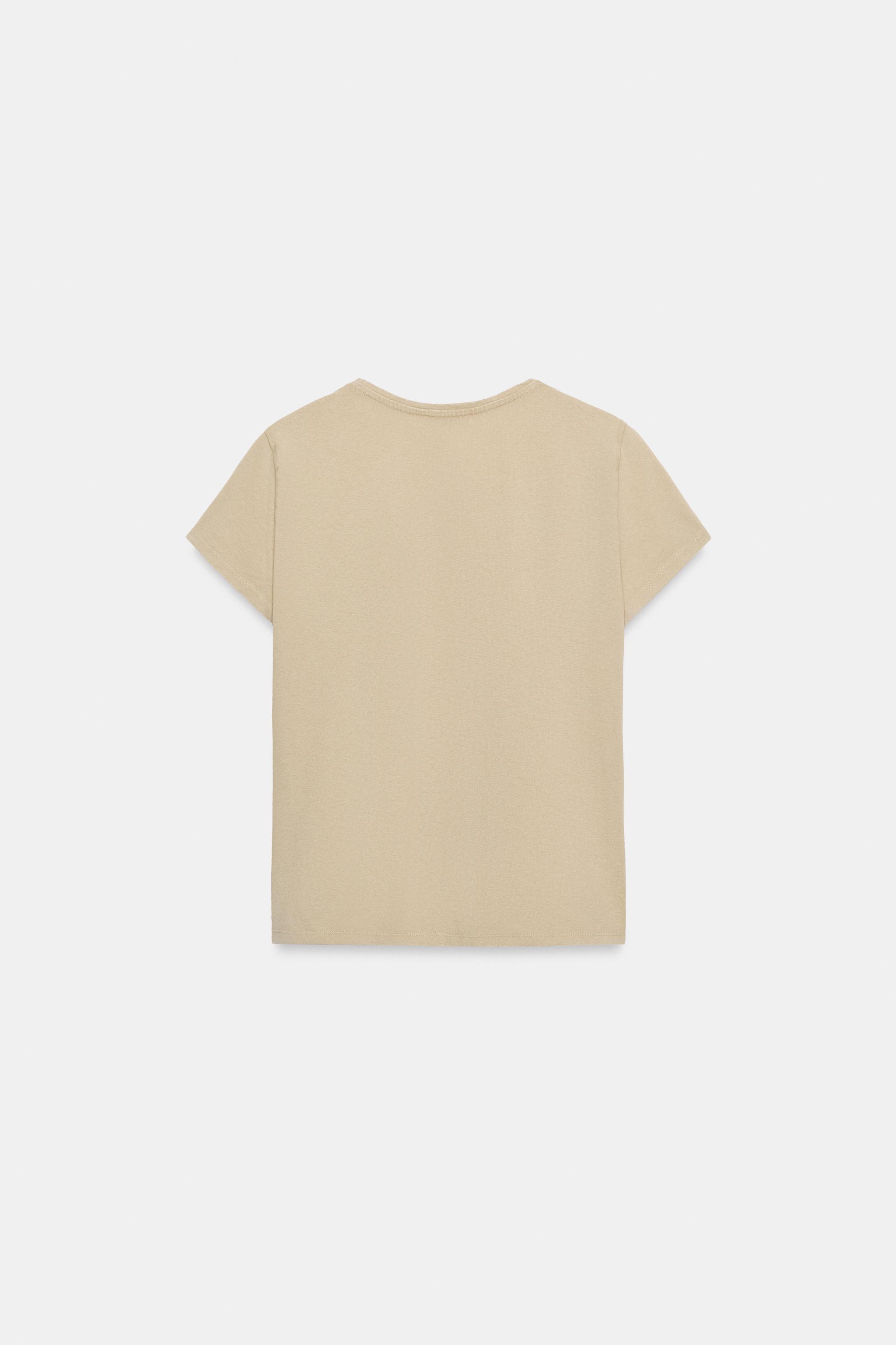 T-SHIRT EN COTON À MANCHES COURTES