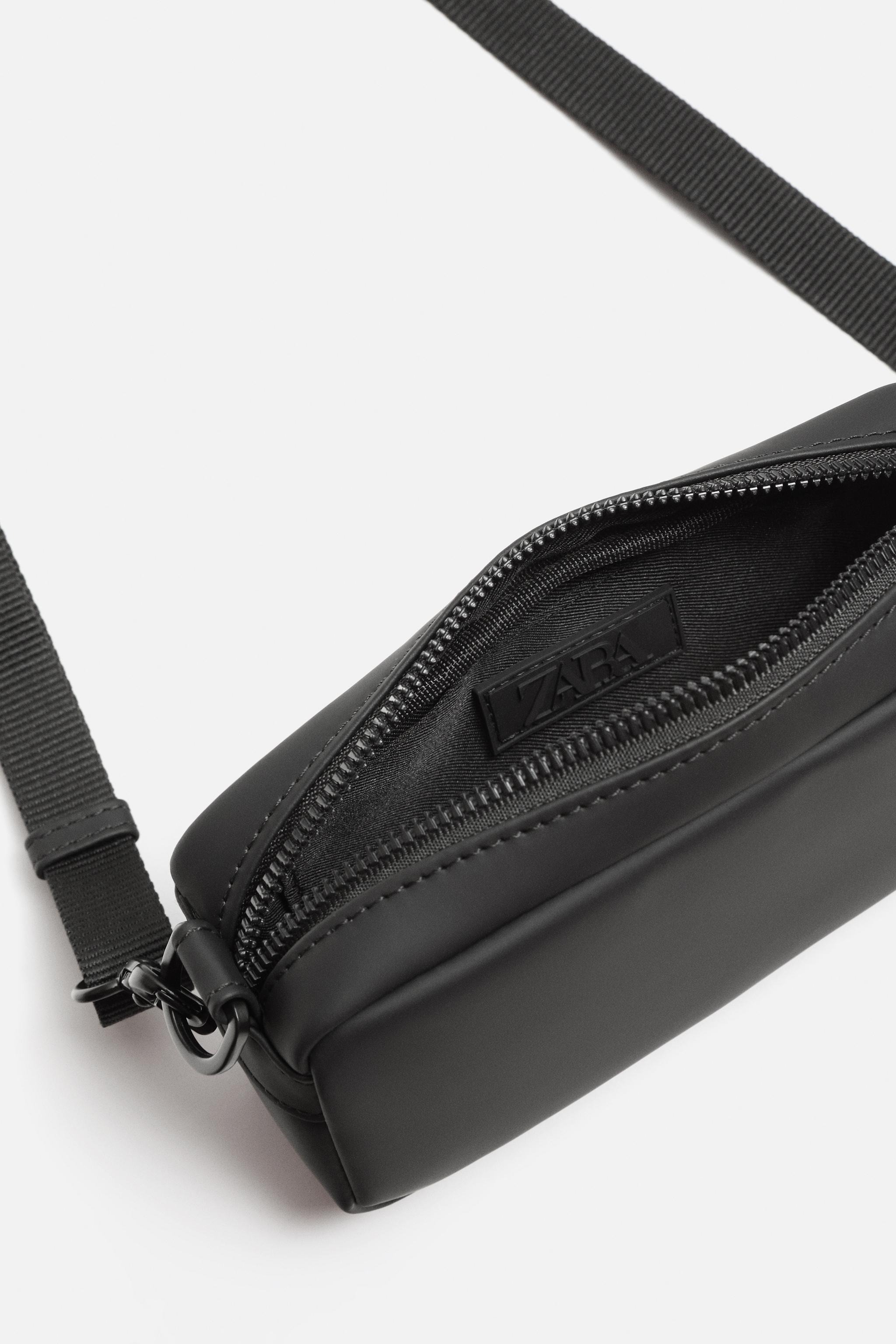 Zara popular Black Leather Crossbody Bag