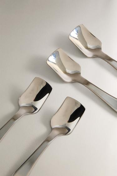 LOT CUILLÈRES À GLACE MANCHE COURBÉ (LOT DE 4) - Acier de Zara - Image 3
