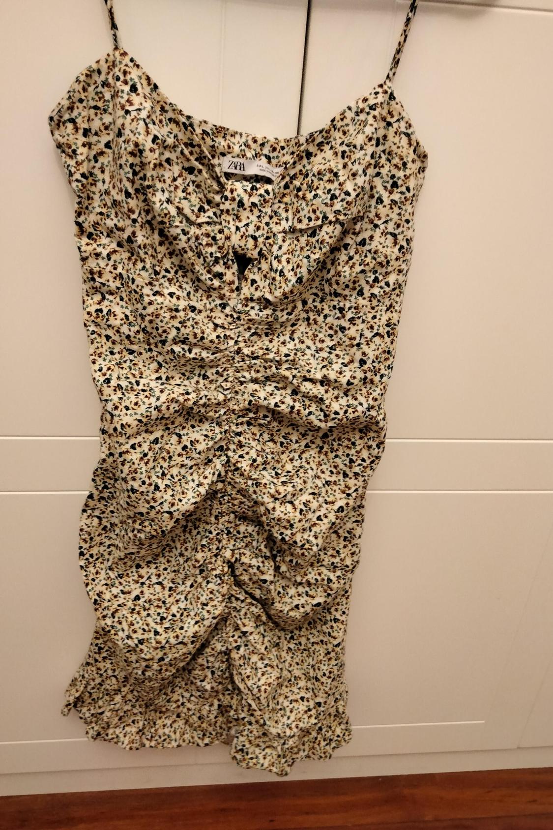PRINTED LINEN BLEND DRESS
