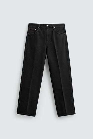 ג'ינס STRAIGHT FIT - פחם של Zara