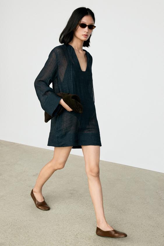 turtleneck dress long sleeve The Sweater in Cashmere Dressing Room - R13 Spring summer dress color?:purple sleeve length 20.3 in