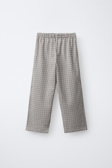 6-14 ANS/ PYJAMA COMBINÉ À CARREAUX - Marron clair de Zara - Image 3