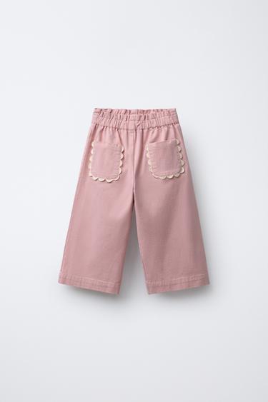 Zara WAVY TRIM CULOTTES - Pink