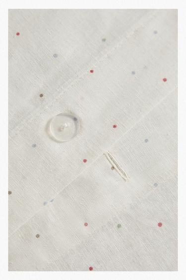 KIDS' POLKA DOT DUVET COVER - Oyster-white by Zara