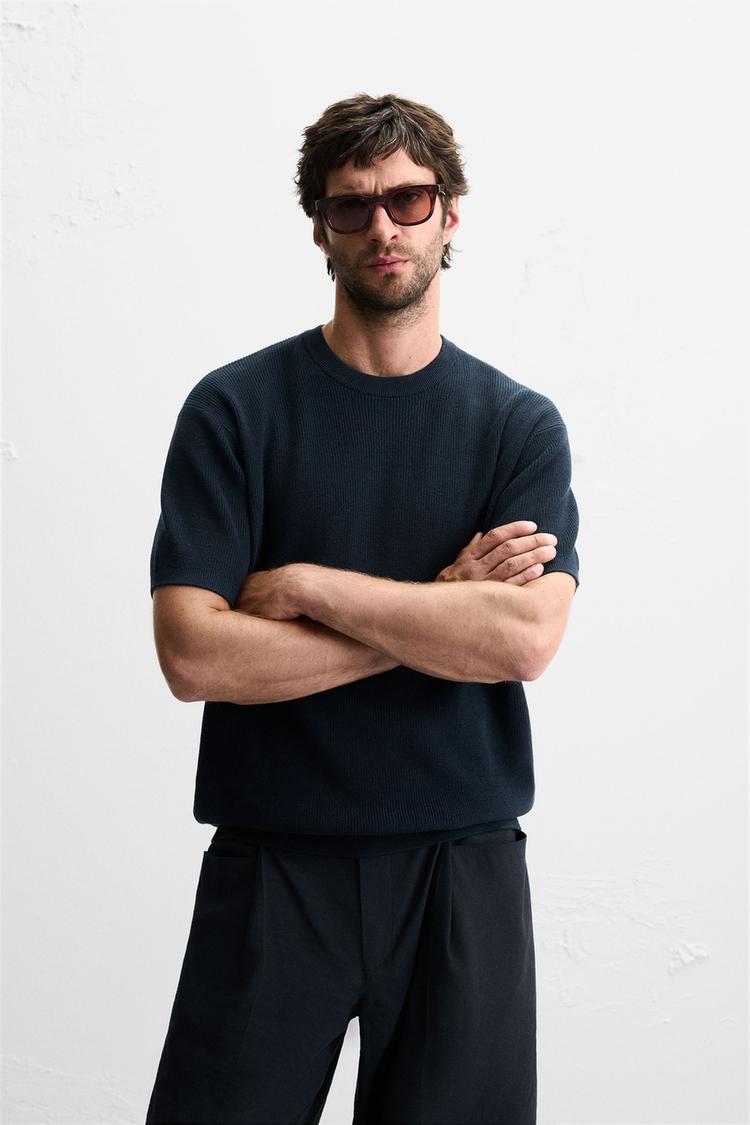 PURL KNIT T-SHIRT
