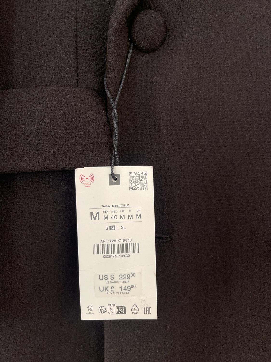 CONTRAST LAPEL WOOL COAT - Image 2