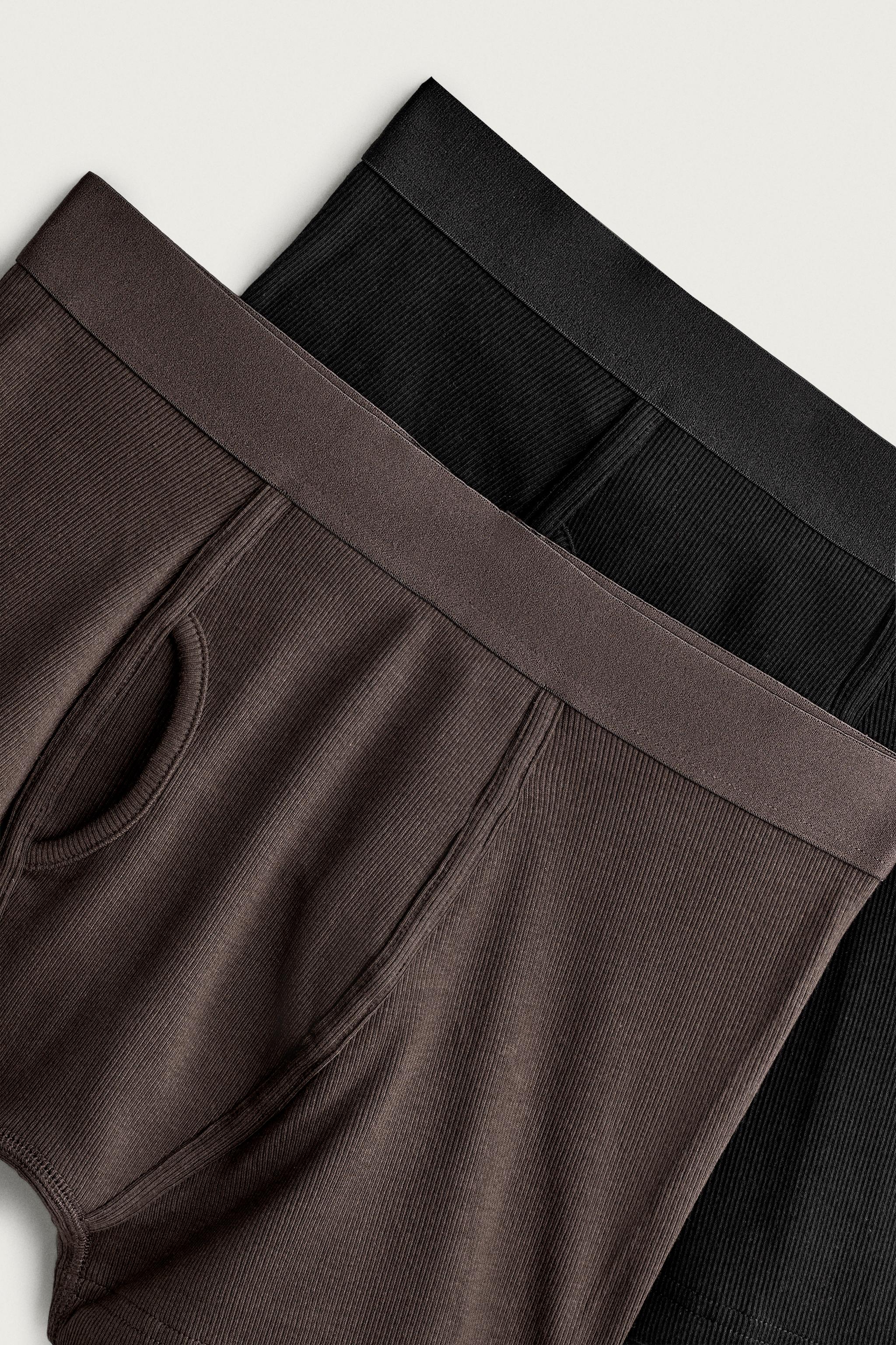 2-PACK RIBBED BOXER BRIEFS