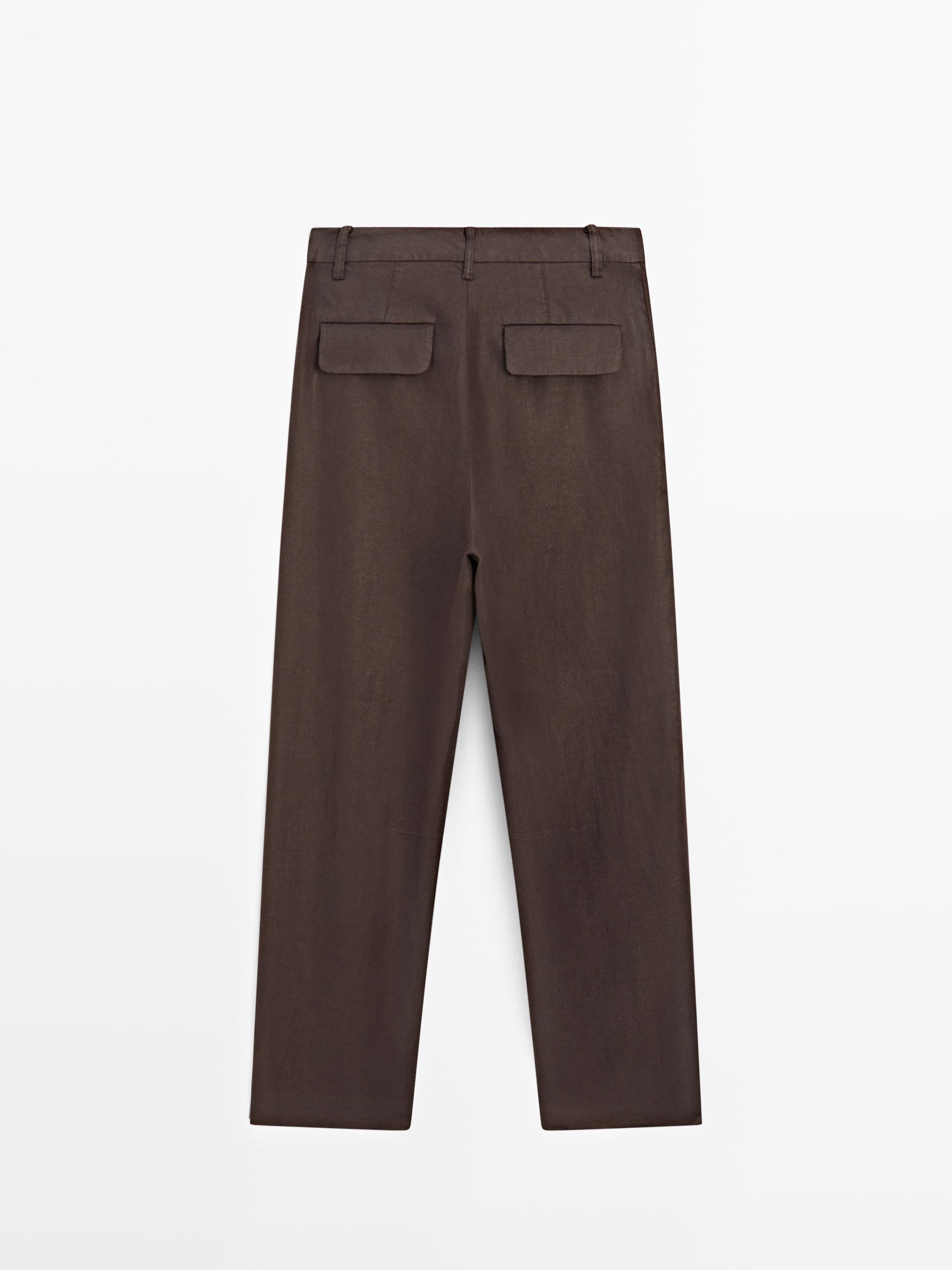 Flowing 100% linen trousers
