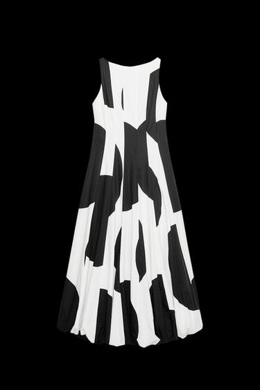 Zara ZW COLLECTION POLKA DOT BALLOON DRESS - Black / White - Image 0
