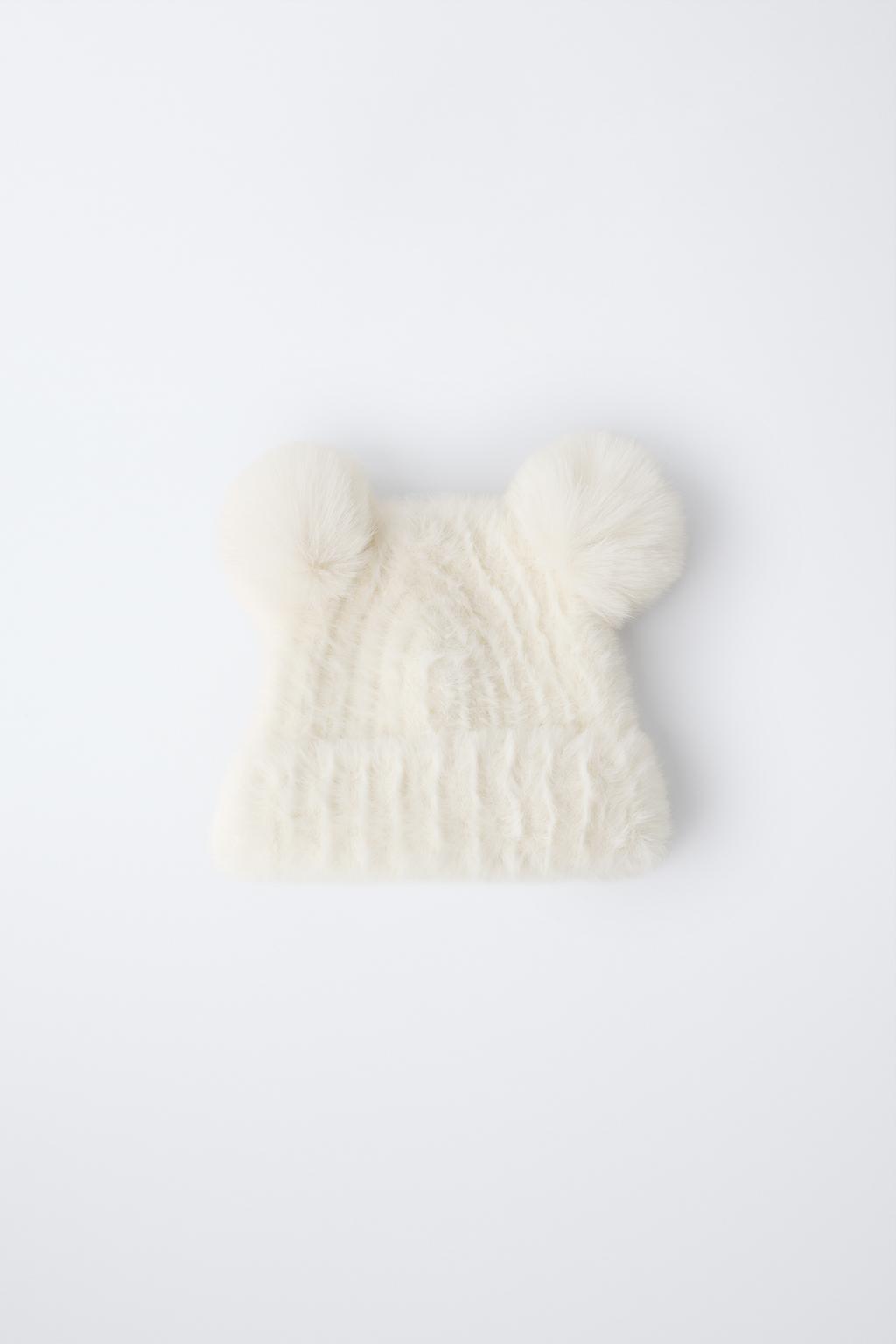 FAUX FUR HAT WITH EARS