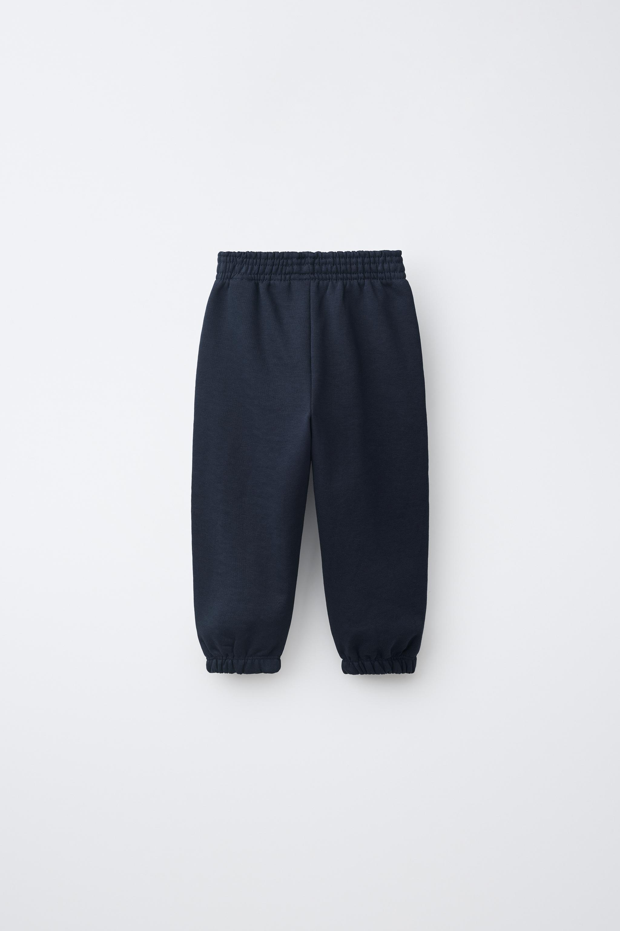 SOLID JOGGING PANTS — Navy blue