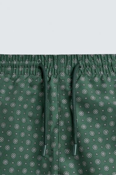 GEOMETRIC PRINT SWIMWEAR - Billiard green by Zara - Image 7