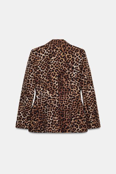 FITTED ANIMAL PRINT BLAZER - Leopard by Zara - Image 7