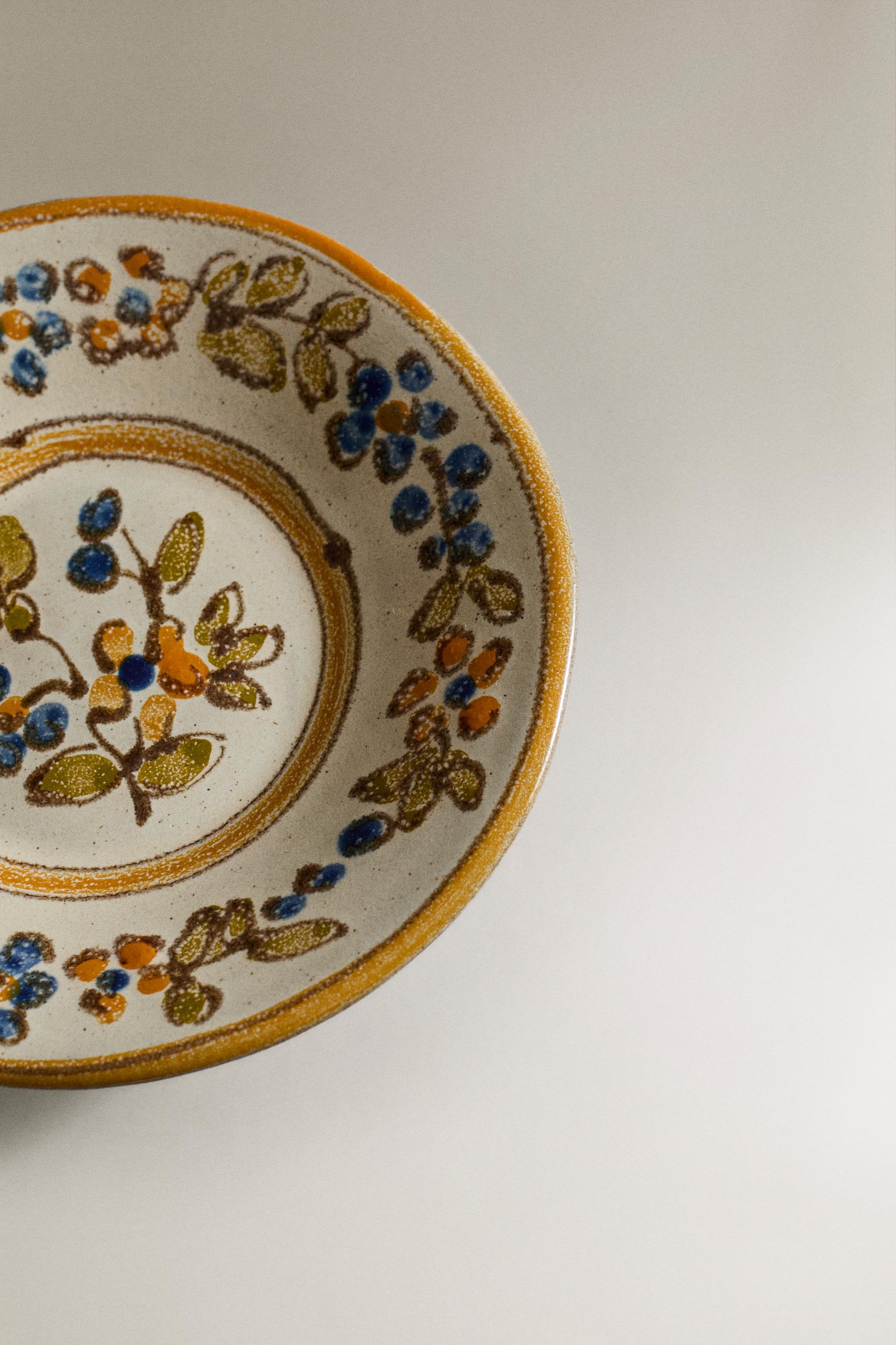 MINI ASSIETTE TERRE CUITE FLORALE