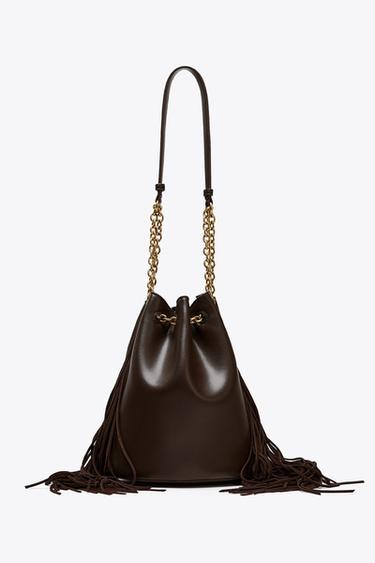 SACA CILÍNDRICA FLECOS - Marrón de Zara