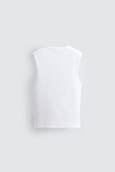 RIBBED TANK TOP - White by Zara - Image 7