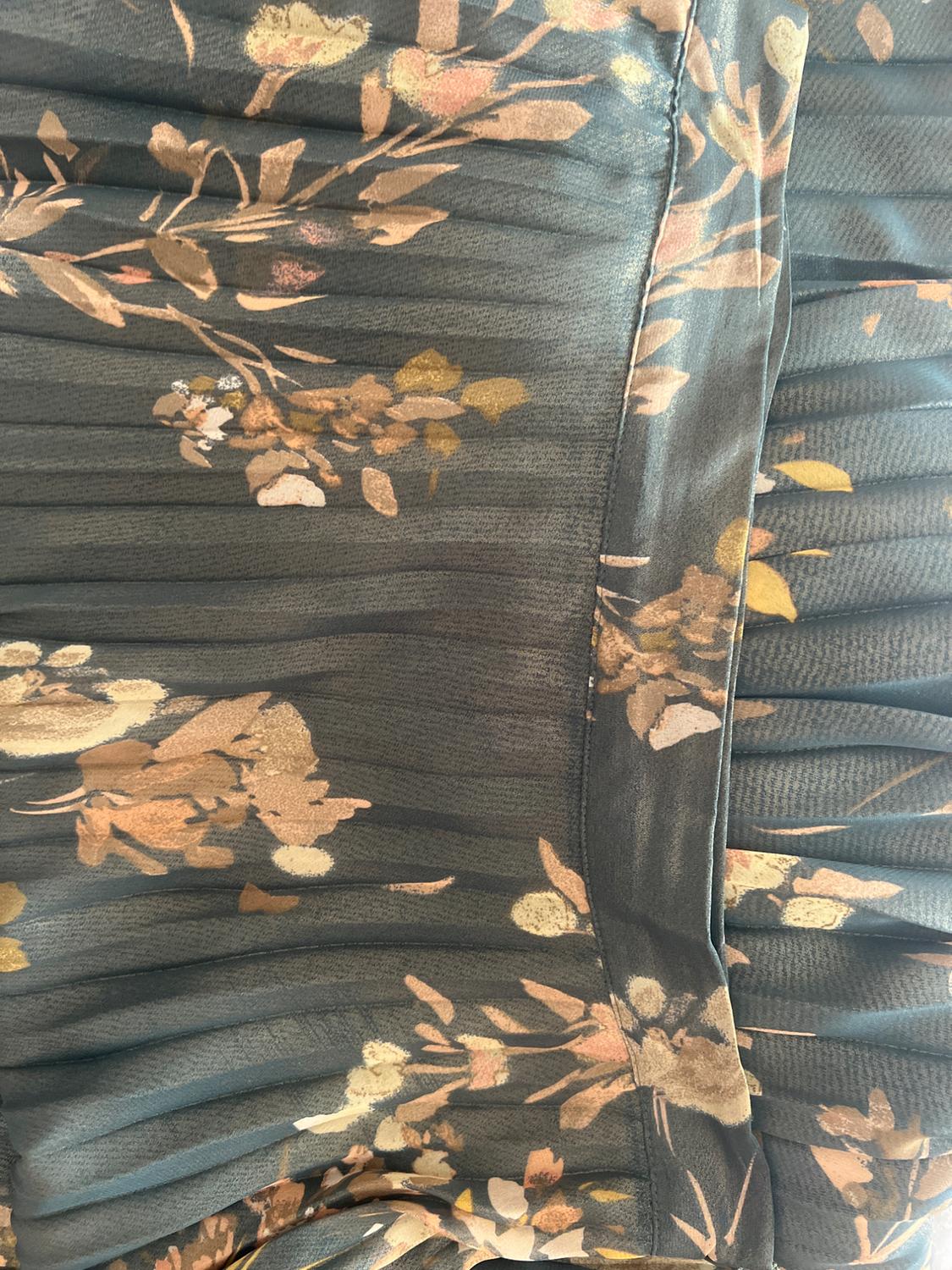 PLEATED FOIL PRINT MIDI SKIRT - Image 5