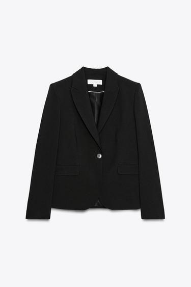 Zara BASIC BUTTON BLAZER - Black