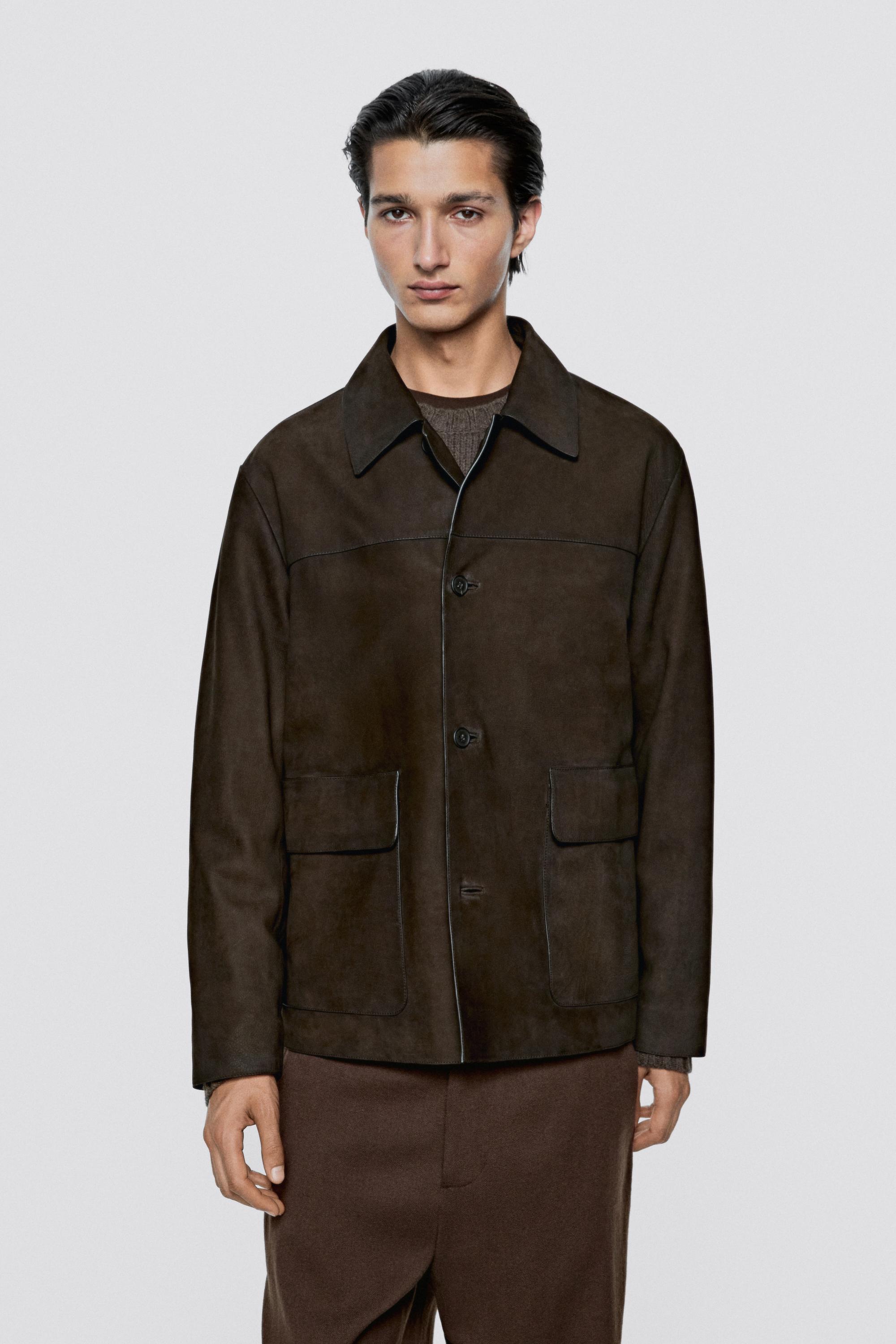 Leather nubuck pocket detail jacket - LIMITED EDITION
