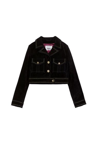 STUDDED CROPPED JACKET