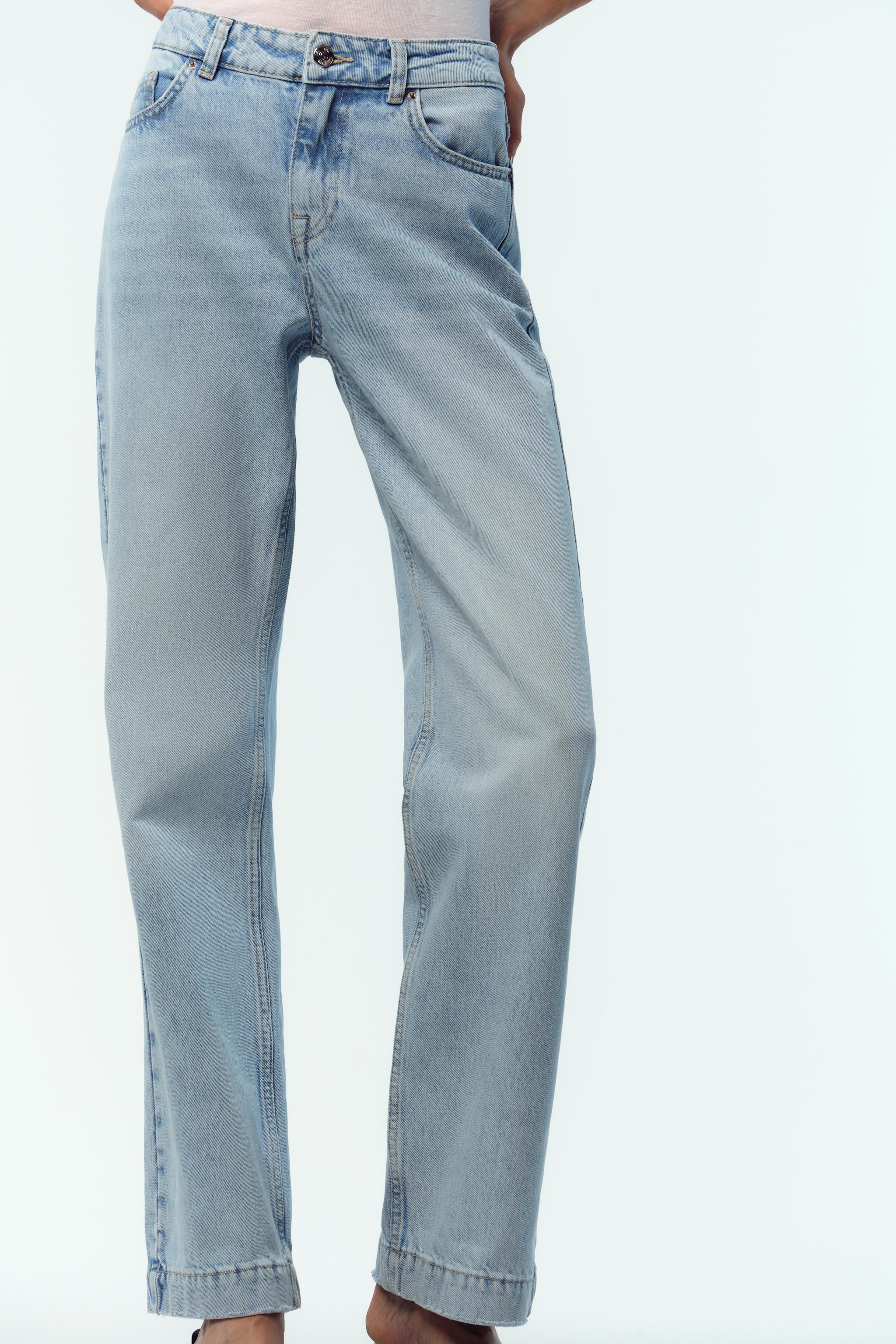 Z.04 STRAIGHT LEG MID RISE FULL LENGTH JEANS - Light blue