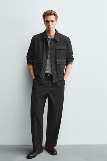 BOTA CHELSEA DE COURO - Vermelho-bordô da Zara - Imagem 0