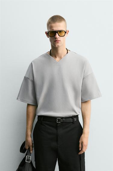BOXY FIT INTERLOCK SWEATSHIRT - Light grey by Zara