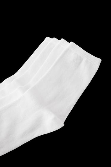 Zara FOUR-PACK OF LONG SOCKS - White