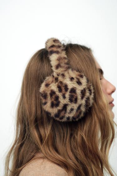 ANIMAL PRINT FAUX FUR EARMUFFS - Leopard by Zara - Image 0