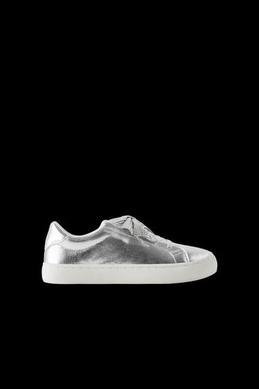 GLITTER BOW SNEAKERS - Silver by Zara - Image 0