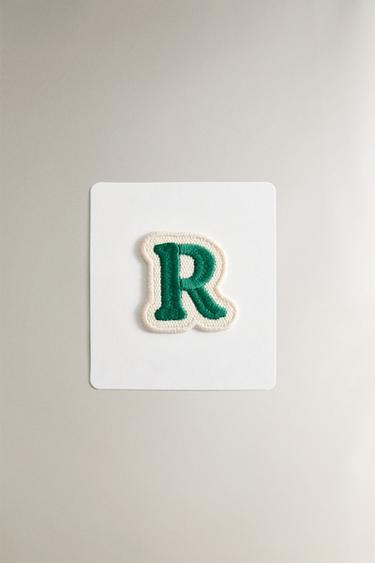 THERMO-ADHESIVE LETTER R PATCH - Blue by Zara - Image 0