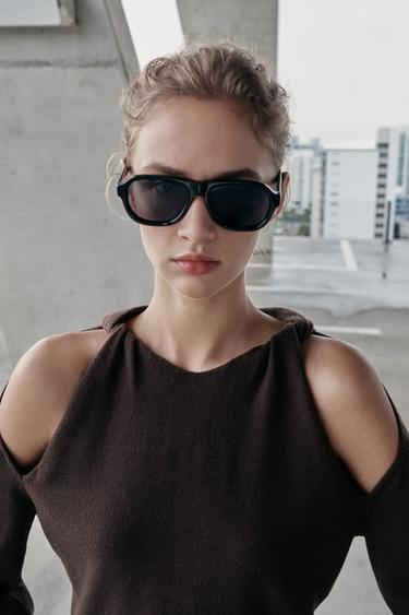 CUT-OUT KNIT JUMPER - Brown by Zara - Image 4