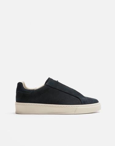 LEATHER TRAINERS - Blue by Zara