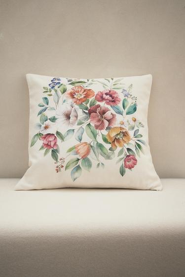 HOUSSE DE COUSSIN FLEURS - Blanc cassé de Zara - Image 5