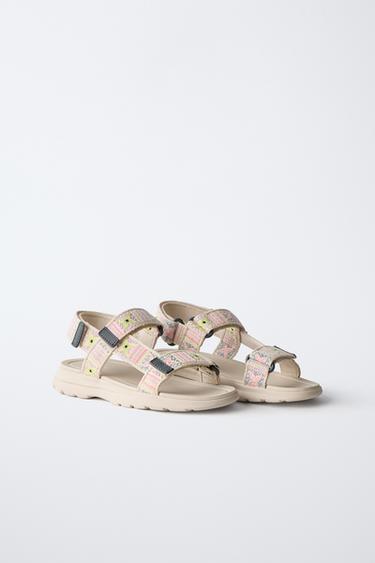 CROCHET EFFECT TECHNICAL SANDALS - Multicoloured by Zara