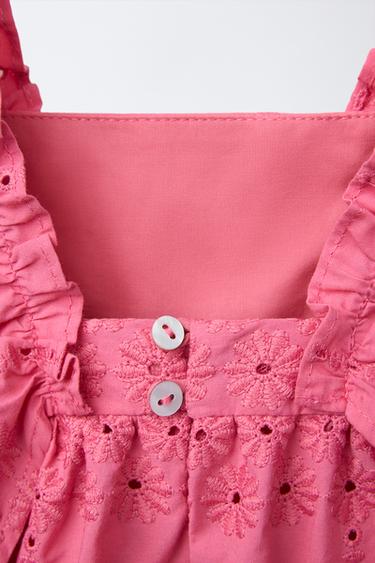 EMBROIDERED FLORAL DRESS - Strawberry by Zara - Image 3