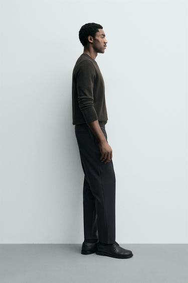 REGULAR FIT COMFORT TROUSERS - Navy blue by Zara - Image 3