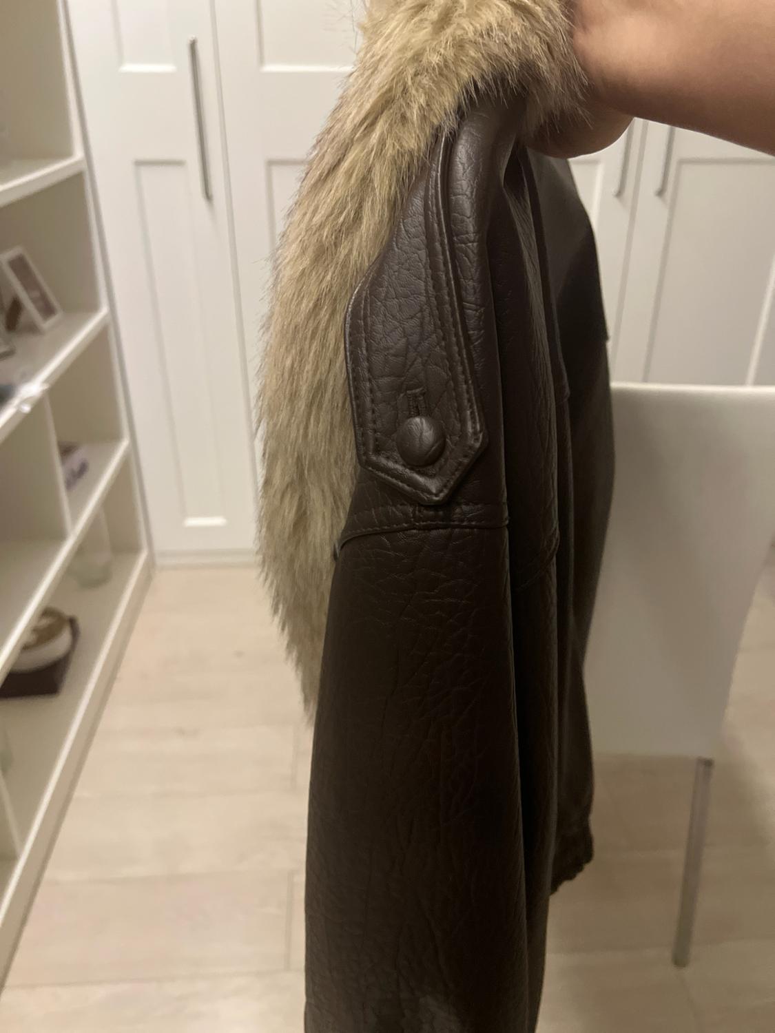 FAUX LEATHER JACKET WITH DETACHABLE COLLAR - Image 3