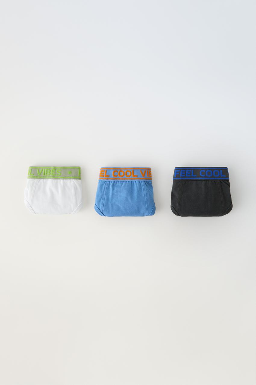 6-14 YEARS/ SIX-PACK OF TEXTURED UNDERWEAR - Multicolored