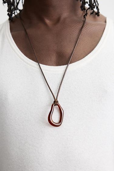 COLLIER LACET PENDENTIF - Marron de Zara - Image 1