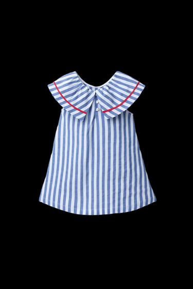 VESTIDO RAYAS VIVOS - Azul de Zara