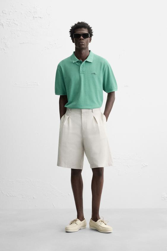 WASHED PIQUÉ POLO SHIRT