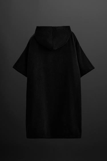 PONCHO DE SURF EN TISSU ÉPONGE - Noir de Zara - Image 1