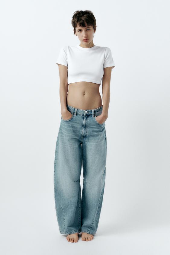 TRF BAGGY BALLOON MID-RISE JEANS - Blue | ZARA Australia